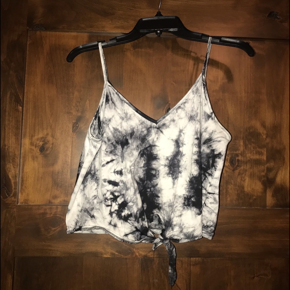 Tie Dye V Neck Cropped Tank